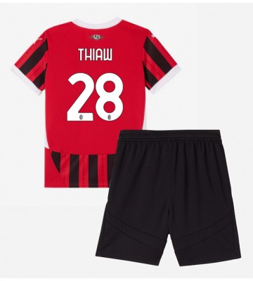 AC Milan Malick Thiaw #28 Hemmakläder Barn 2024-25 Kortärmad (+ Korta byxor)